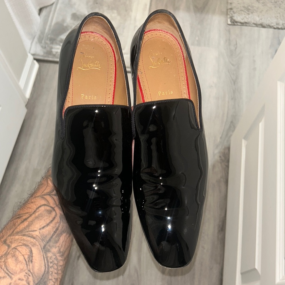 CHRISTIAN LOUBOUTIN
Men's Dandelion Patent Leather Loafers